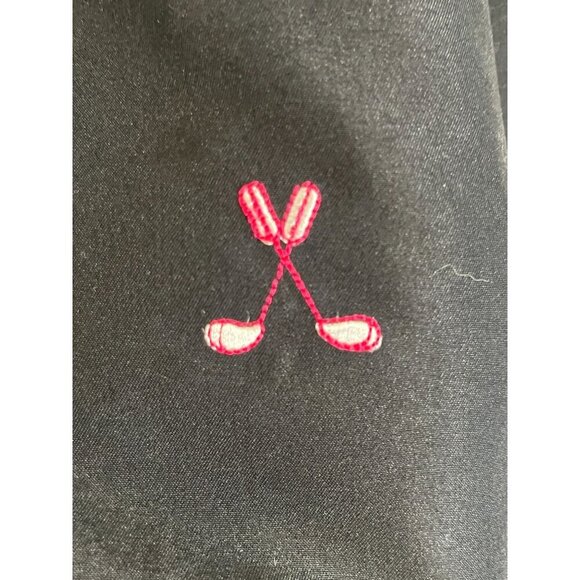 Retro Golf Embroidery Jacket 1X Black Preppy Resort Old Money Classic Chic 80s - Picture 5 of 13